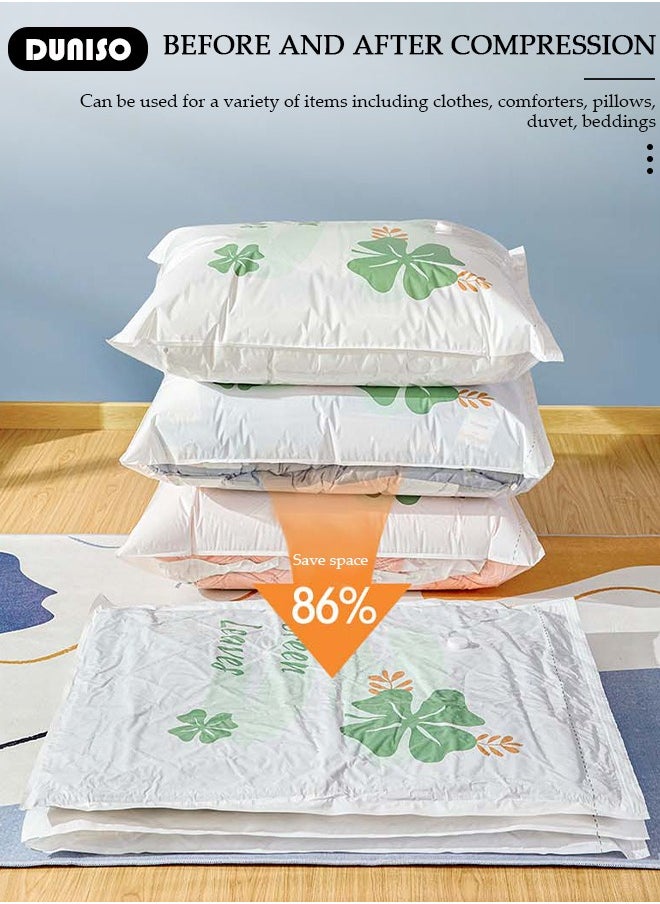 DUNISO - Combo Vacuum Storage Bag with Electric Pump, 4 Pack(1Jumbo + 1 Large + 1Medium + 1 Small) of Reusable Compression Bags, Double Zip Seal Special-Grip Clip,Travel Vacuum Sealer Bags, Rapid Vacuum for Clothes, Mattress, Blanket, Pillows Compression and Travelling - Image 1