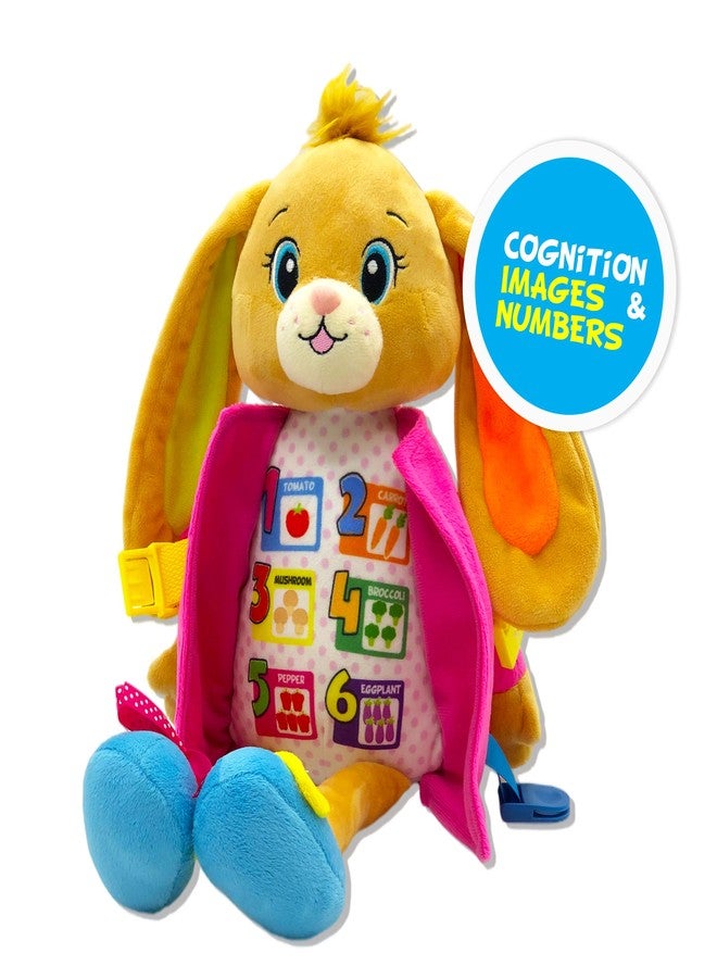 June Garden 16" Dressy Friends Bunnie - Educational Stuffed Plush Doll for Kids and Toddlers 2 Years and Up - Montessori Soft Toy Doll - Image 2