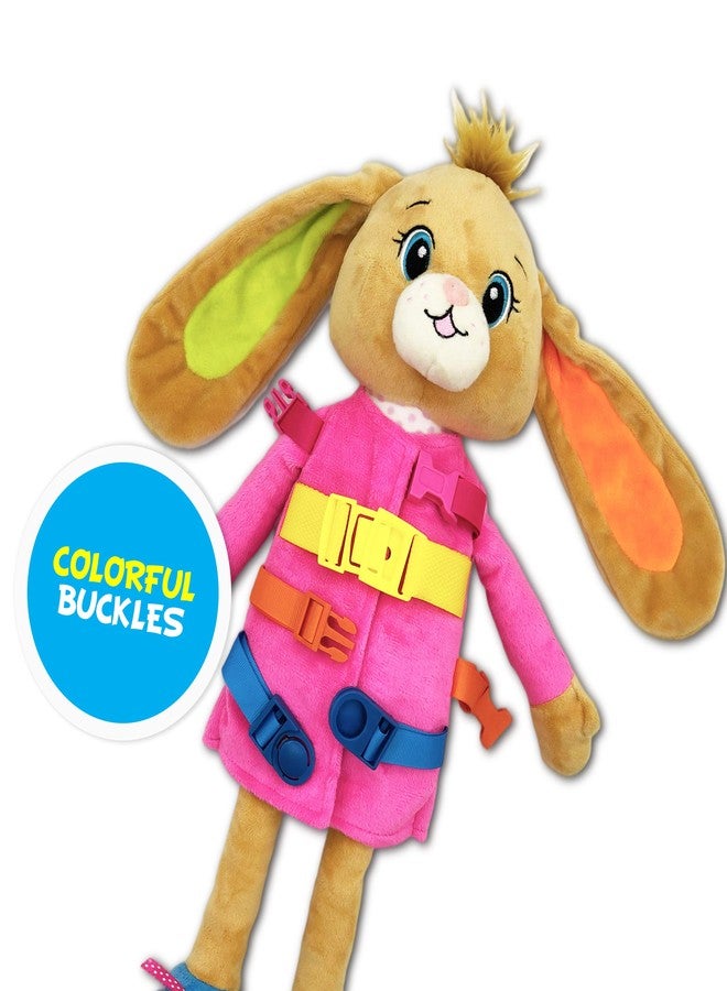 June Garden 16" Dressy Friends Bunnie - Educational Stuffed Plush Doll for Kids and Toddlers 2 Years and Up - Montessori Soft Toy Doll - Image 3