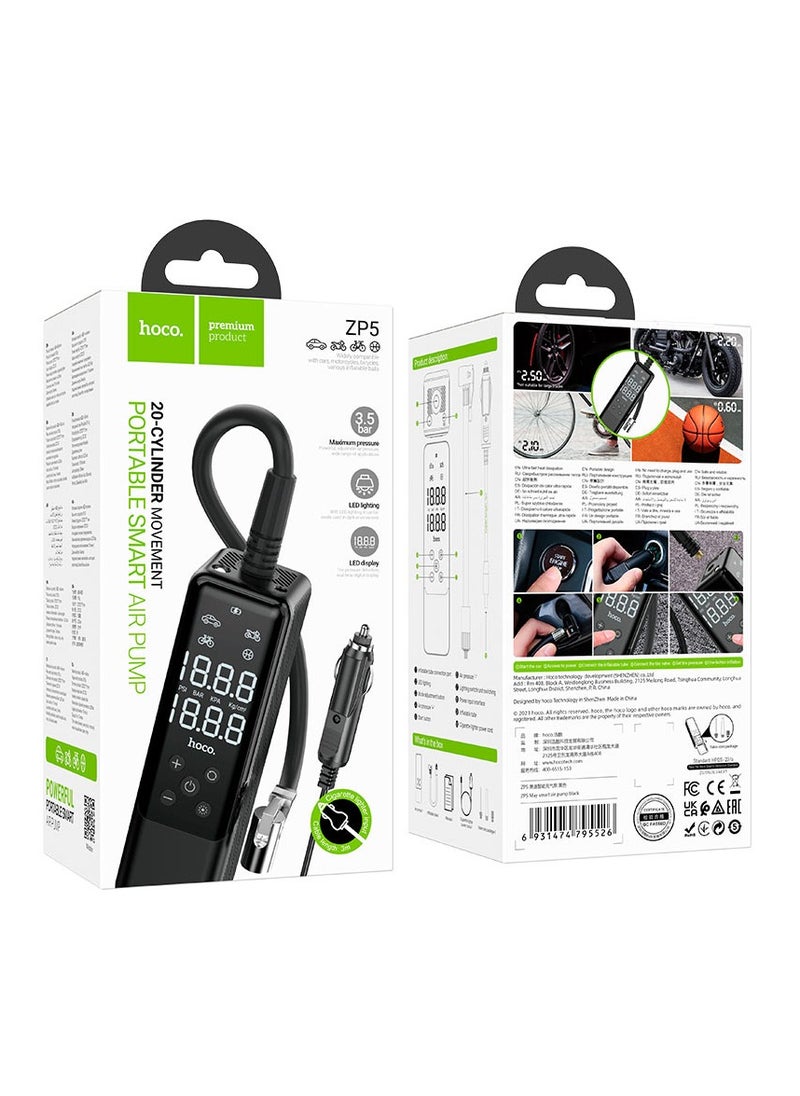 hoco. Smart air pump ZP5 May Smart in-car air pump  - Image 5