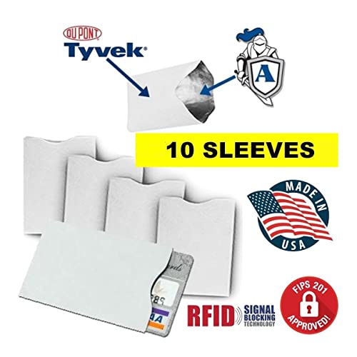 Scan Protector 10x RFID Blocking Credit Card"DuPont TYVEK" Sleeves for wallet or purse. Protect your debit cards, credit cards and IDs from identity theft skiming. - Image 2