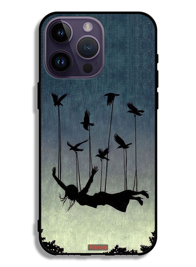 Tolwak Apple iPhone 14 Pro Max Protective Case Birds Holding Fallen Girl - Image 2