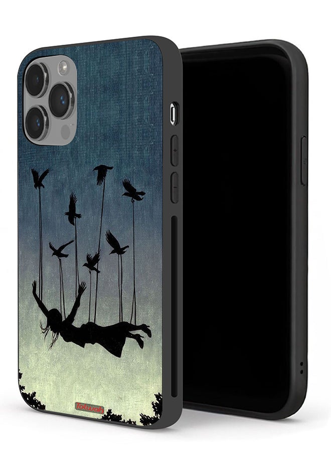 Tolwak Apple iPhone 14 Pro Max Protective Case Birds Holding Fallen Girl - Image 1