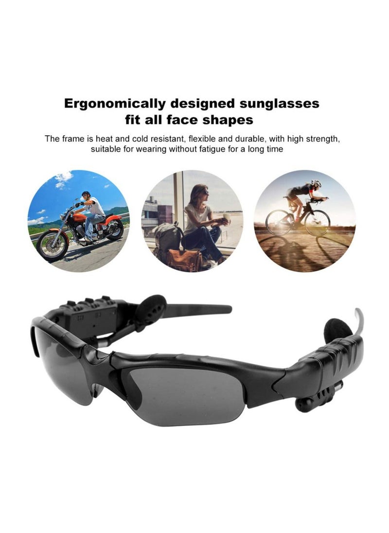 SYOSI Sunglasses, Wireless Bluetooth Sunglasses, Stereo Sound Audio Sunglasses for Outdoor Sports, Noise Reduction Playing Music Call Earphones Supplies for Outdoor Cycling Running Driving Fishing  - Image 4