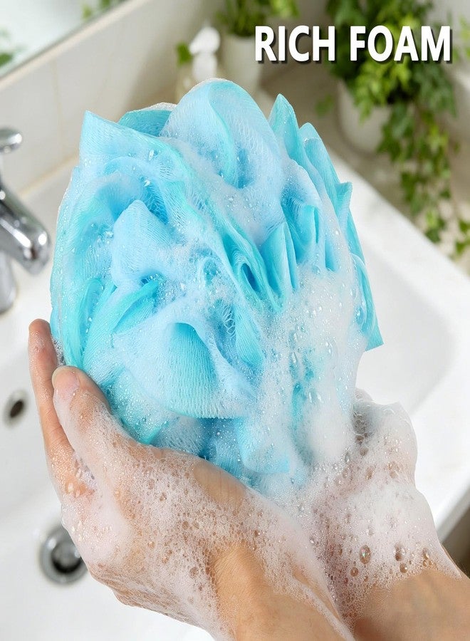 Ohlove 6 Pack 75g Loofahs Shower Sponge, XL Large Mesh Pouf Bath Sponges Exfoliating Body Scrubber Shower Scrunchies - Image 2