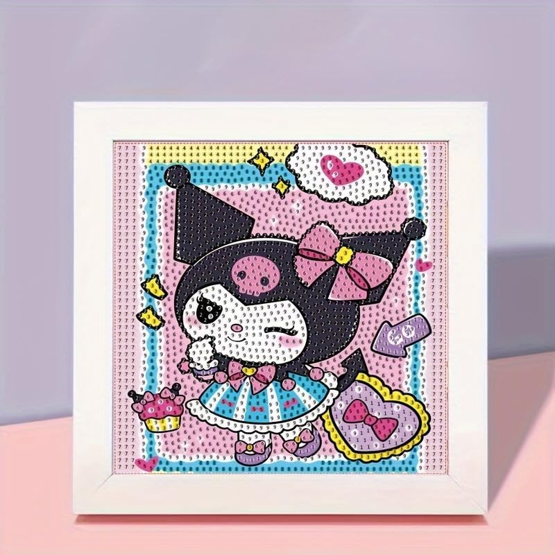 5D DIY Diamond Painting Kits/with Photo Frame,Cute Diamond Painting Art Making for Girls Boys Adult Beginners Gift (PC050)