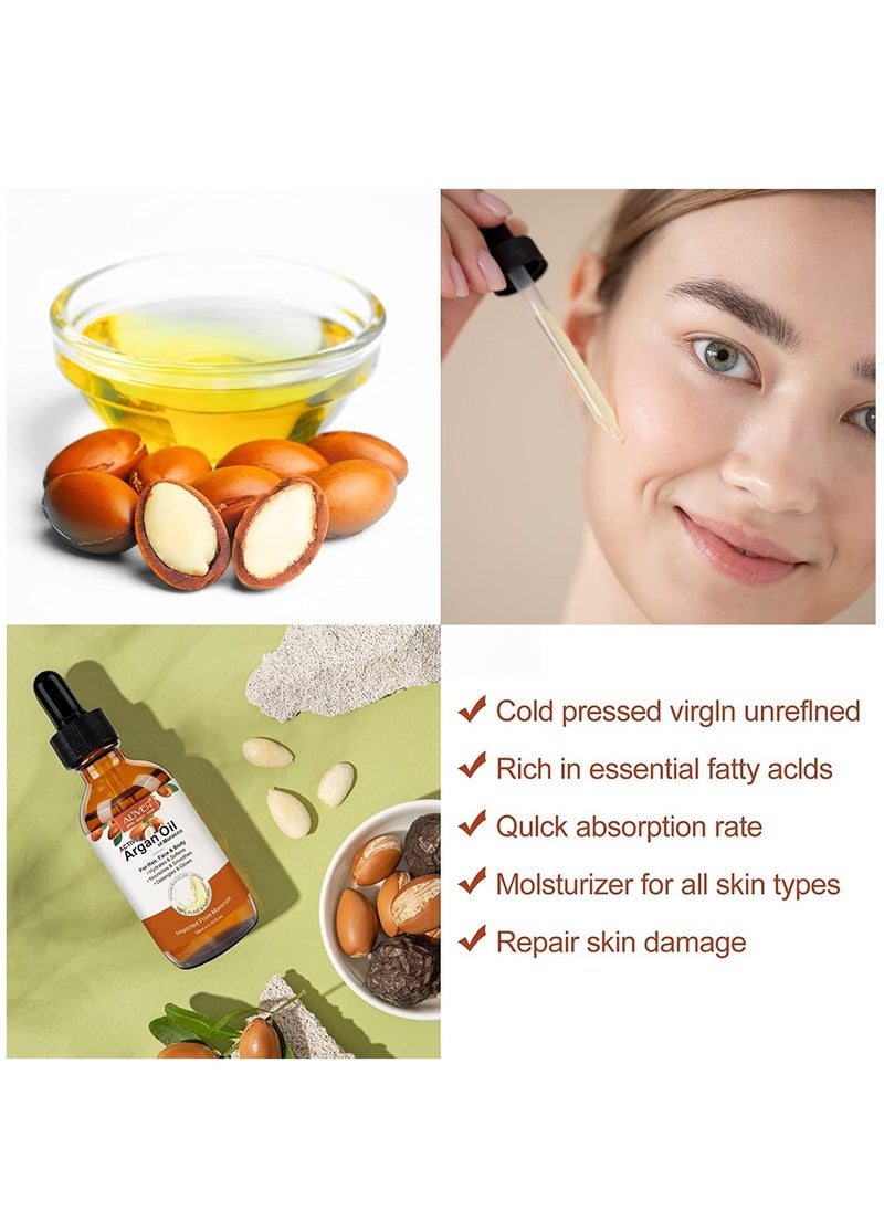 Active Argan Oil of Morocco for Hair Growth 100% Pure Cold Pressed Organic Carrier Oil for Skin Care Nails & Cuticles Nourish the Scalp Dry Skin Relief Improve Blood Circulation 60ml - pzsku/Z0E0E9E7F7A1986D490ACZ/45/_/1685096322/586e8d02-79e9-4819-b462-ae76a915937f