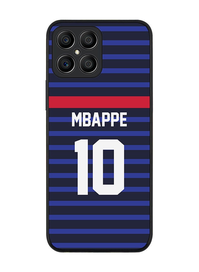 Stylizedd Rugged Black edge case for Honor X8 Slim fit Soft Case Flexible Rubber Edges Anti Drop TPU Gel Thin Cover - Football Team - France Player Name - Mbappe - Image 1