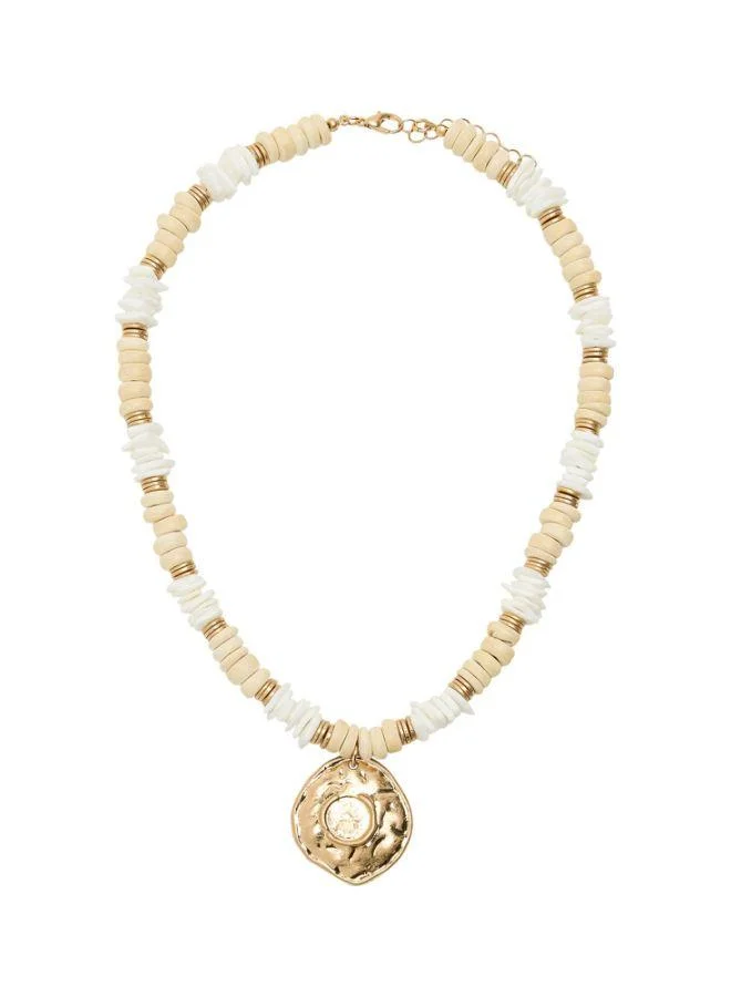 PARFOIS Short Necklace With Shells And Wood