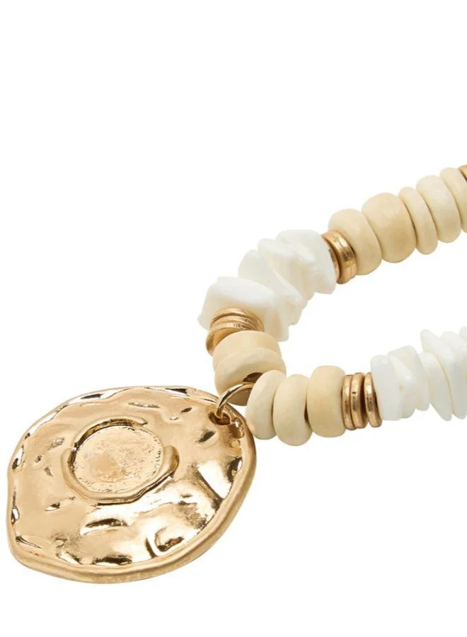 PARFOIS Short Necklace With Shells And Wood