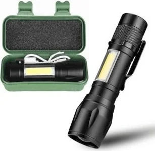 نانوبرو Ultra Powerful 2500 Lumen 5W Cob LED USB Rechargeable Flashlight Hunting Flashlight Camping Flashlight