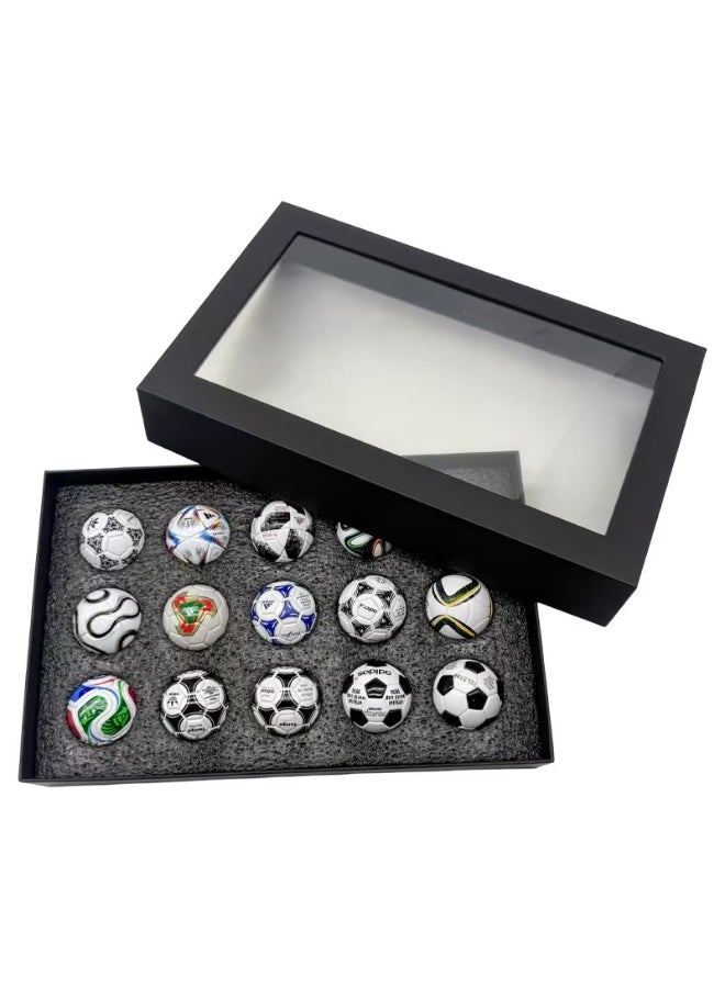 Mini World Cup Soccer Balls Collection Set, 15 Pcs Resin Mini Football Replica Ornaments with Display Gift Box, Desktop Decor Gift for Football Fans - Image 5