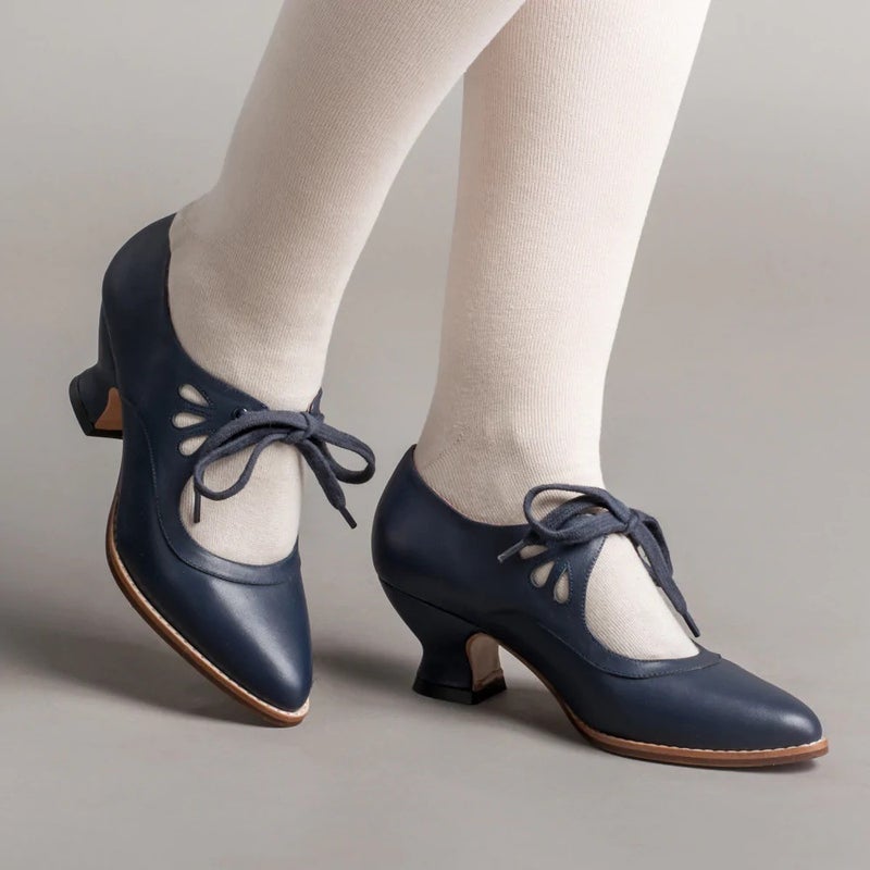 Independent Station 2024 Spring New Hollow High-heeled Lace-up plus size Women's Casual Shoes - Image 5