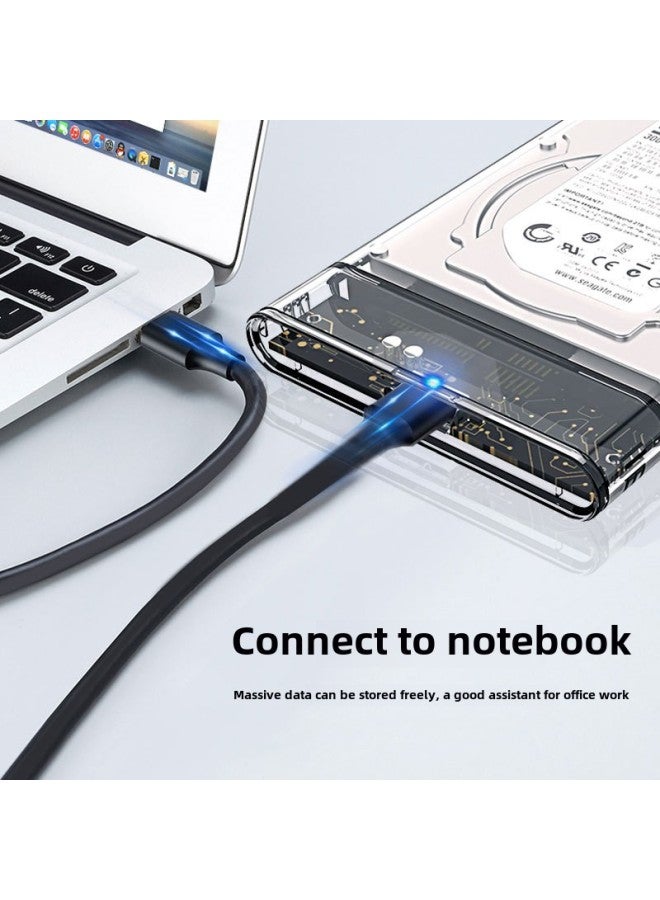 USB2.0/3.0/3.1 Transparent High-speed Mobile Hard Disk Box 2.5 Inch Serial Notebook Hard Drive Box Manufacturers-Color:White USB2.0 SATA Serial Port  - Image 3