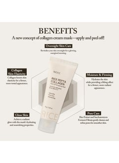 NACIFIC NACIFIC Rice Pepta Collagen Peel-Off Wrapping Mask 2.46oz. 70g Korean Skin Care Face Mask Hydrating Overnight Elasticity Firming Pore Minimizing Glow Glass Skin for All skin types  - Image 4