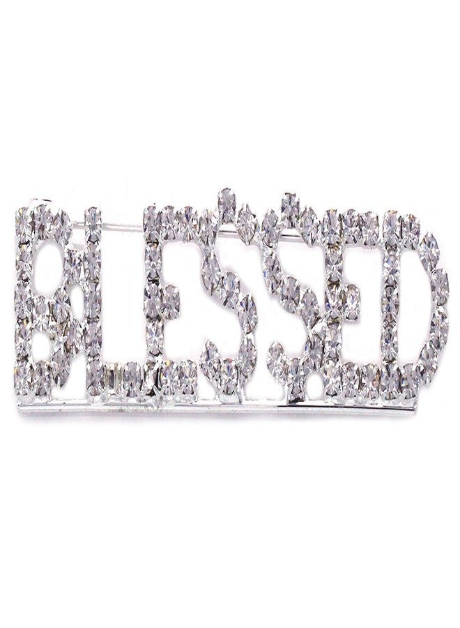cocojewelry Blessed Bible Verse Words Letters Christian Brooch Pin - Image 1