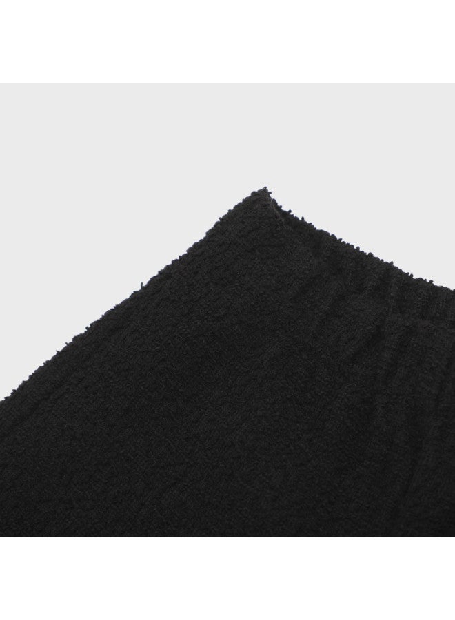 Zara kids' Comfort Minimalist Solid Textured Straight-leg Casual Pants - Image 5