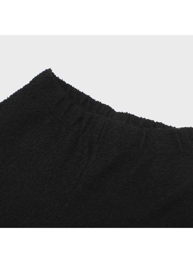 Zara kids' Comfort Minimalist Solid Textured Straight-leg Casual Pants - Image 4