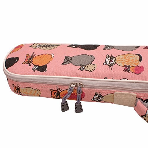 MUSIC FIRST Canvas MISS CAT ukulele case ukulele bag, Double Shoulder Straps, Original Design (Fit for 23~24 inch Concert Ukulele, Double Shoulder Straps) - Image 5