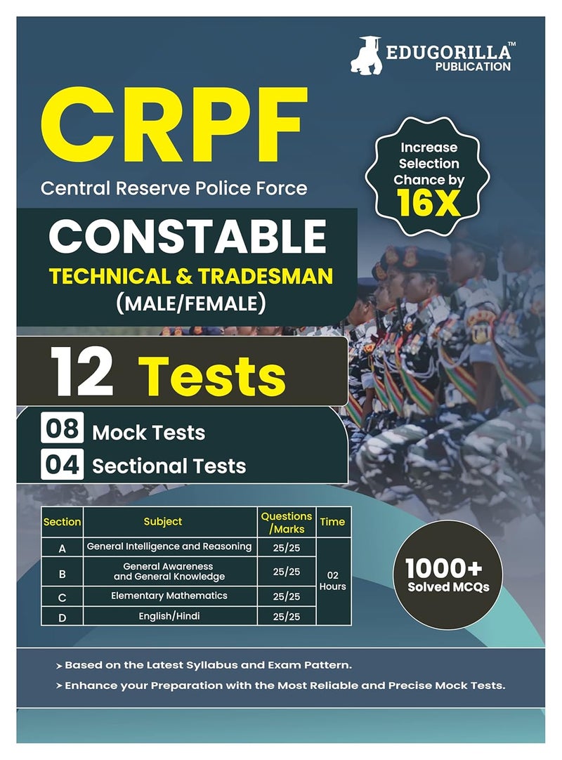 CRPF Constable Technical and Tradesman Exam 2024 (English Edition) - 8 Full Length Mock Tests and 4 Sectional Tests with Free Access to Online Tests  - Image 1
