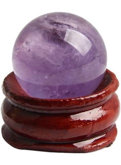 Ximimark Ximimark 1Pcs 20mm Natural Amethyst Quartz Crystal Sphere Ball Healing Stone with Stand Gift+2.5 * 1.1 * 3cm Crystal Ball Base 