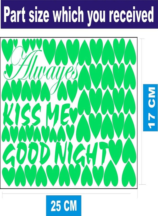 DreamKraft Always Kiss Me Good Night Radium Night Glow Sticker for Gift and Decoration(Green) - Image 2
