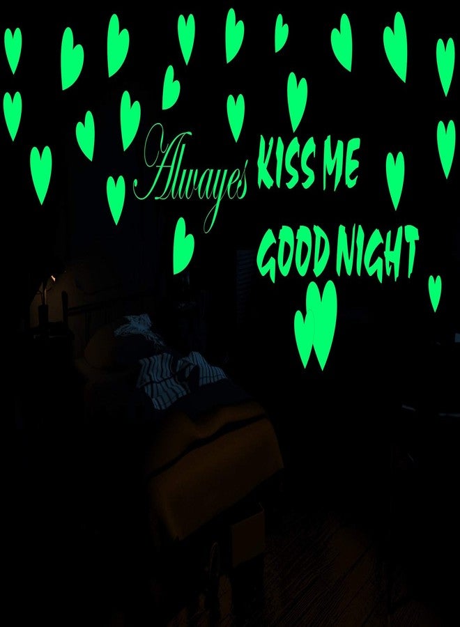 DreamKraft Always Kiss Me Good Night Radium Night Glow Sticker for Gift and Decoration(Green) - Image 1