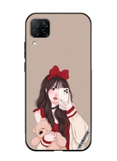 VR CREATIVE Protective Case Cover For Huawei Nova 7i/P40 Lite Girl Holding Teddy Design Multicolour  - Image 1