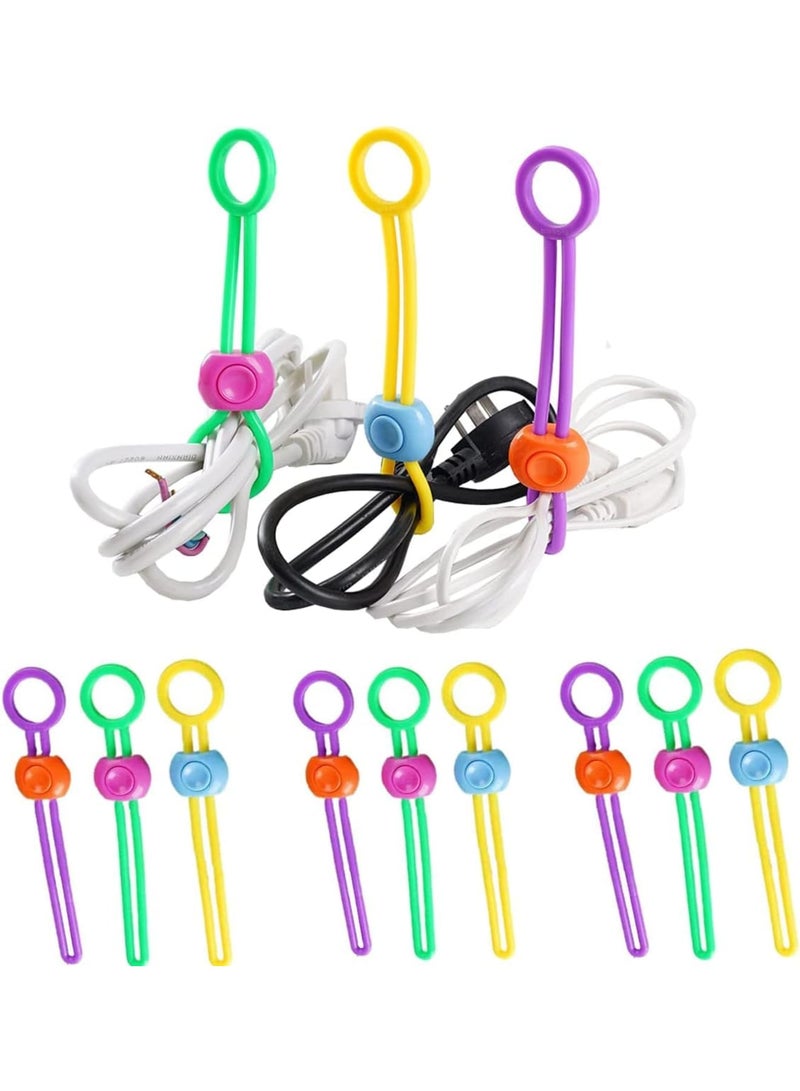 SYOSI Food Bag Ties with Hanging Hook, Quick Grip Release Bread Bag Sealing Clips, Ties Sealer for Potato Chips, Variety Pack Bag, Snack Bags, Cereal Earth Friendly Packaging, 12 Pack - Image 1