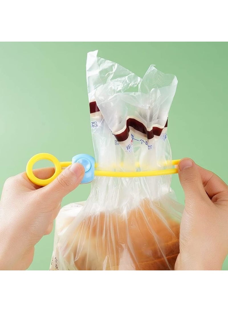SYOSI Food Bag Ties with Hanging Hook, Quick Grip Release Bread Bag Sealing Clips, Ties Sealer for Potato Chips, Variety Pack Bag, Snack Bags, Cereal Earth Friendly Packaging, 12 Pack - Image 4