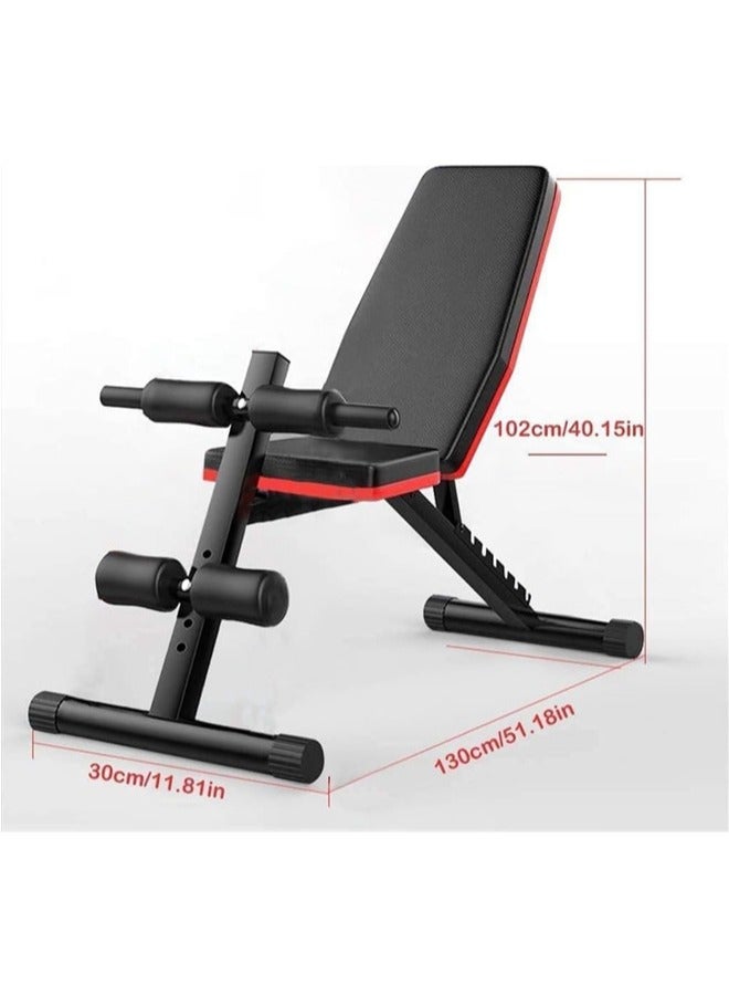 RUIYADA Adjustable Weight Bench Full Body Workout Multi-Purpose Foldable Incline Decline Exercise Workout Bench for Home Gym - Image 2