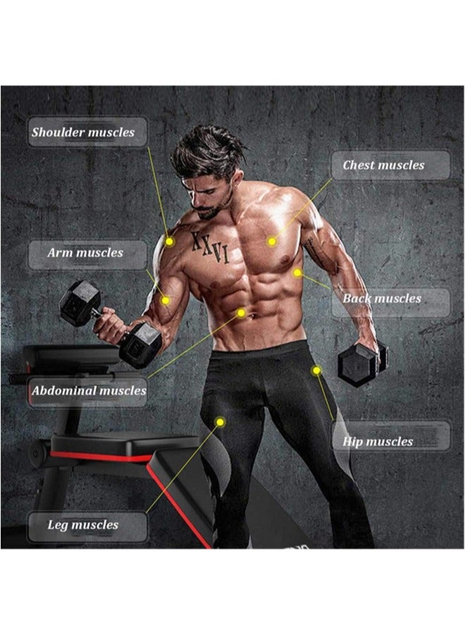RUIYADA Adjustable Weight Bench Full Body Workout Multi-Purpose Foldable Incline Decline Exercise Workout Bench for Home Gym - Image 4