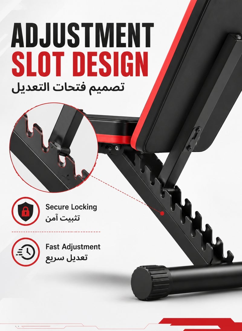 RUIYADA Adjustable Weight Bench Full Body Workout Multi-Purpose Foldable Incline Decline Exercise Workout Bench for Home Gym - Image 3