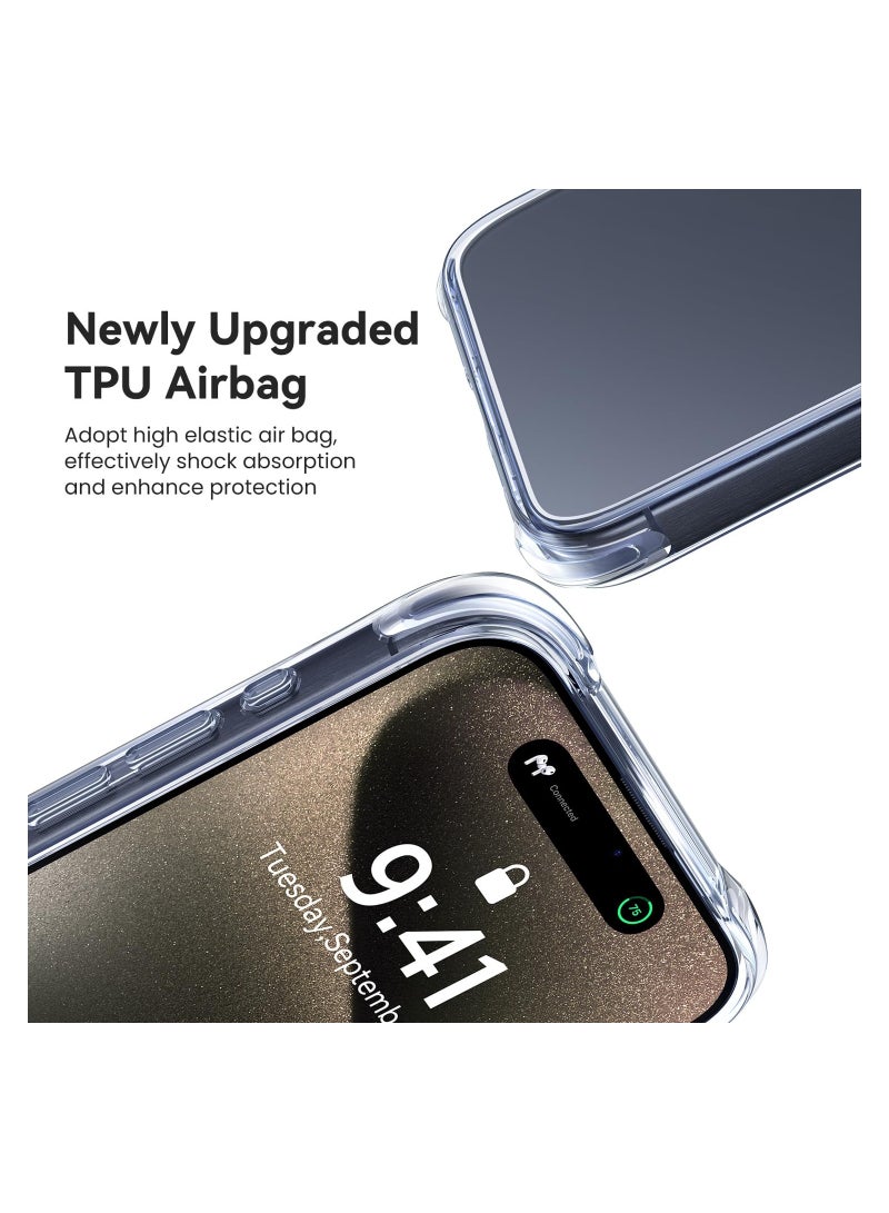 SYOSI Clear Protective Case for iPhone 15 Pro, (Not Yellowing) Transparent Cover See-Through Protective Shell TPU Clear Protective Case Minimalist Transparent Case Minimalist Cover for iPhone 15 Pro 2023 - Image 4