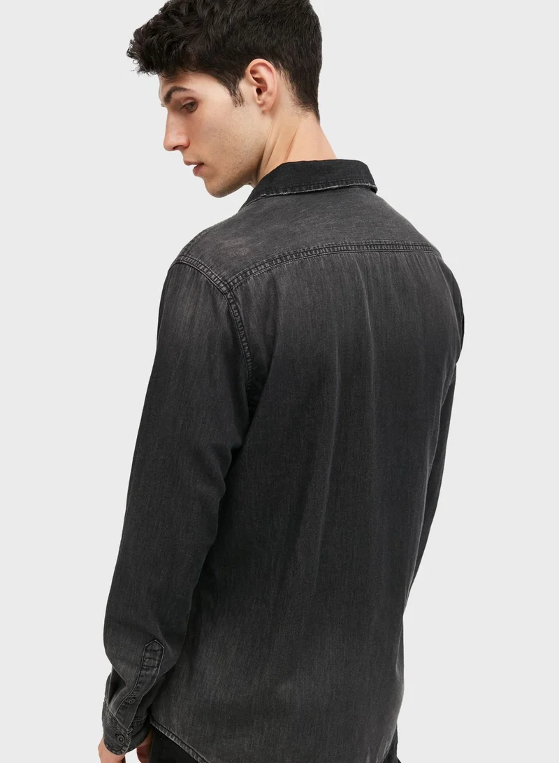 Blue Age Rinse Relaxed Denim Shirt
