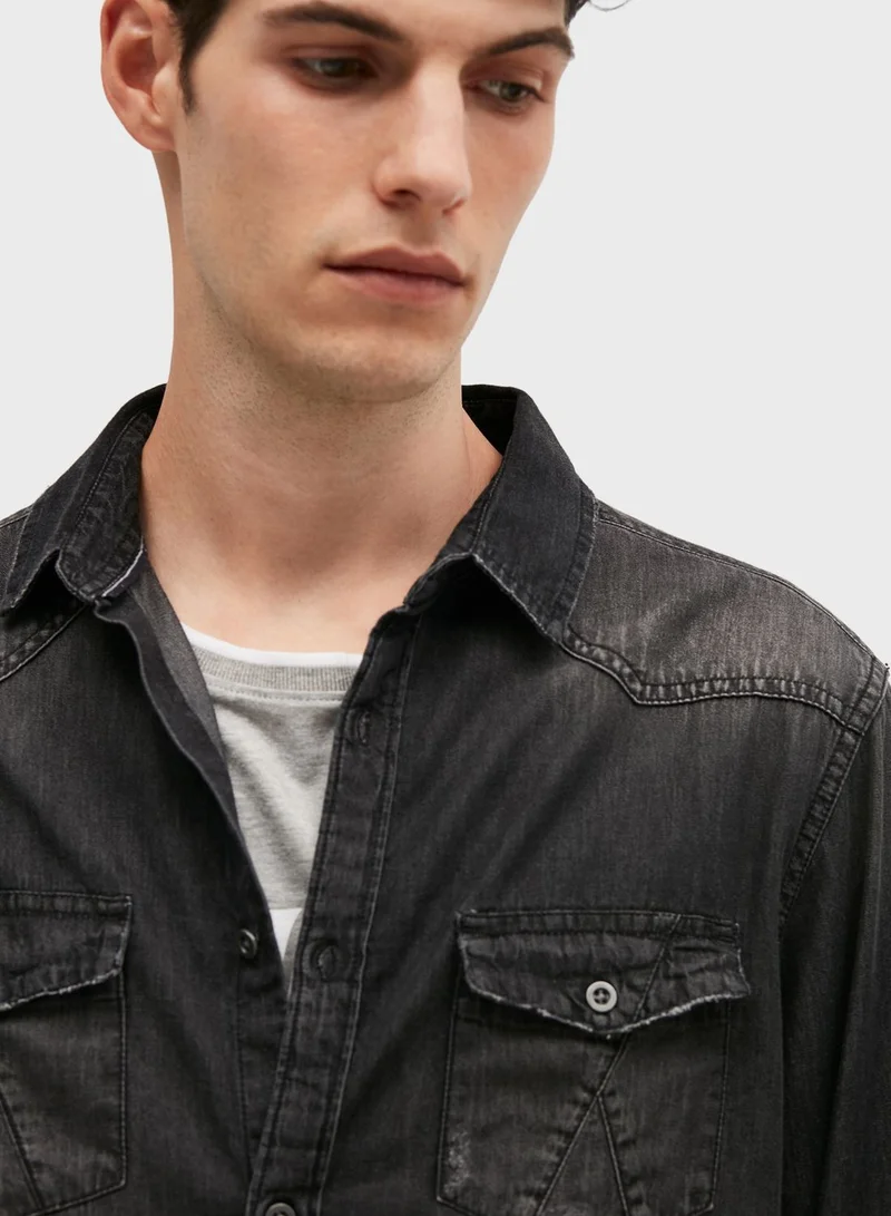 Blue Age Rinse Relaxed Denim Shirt