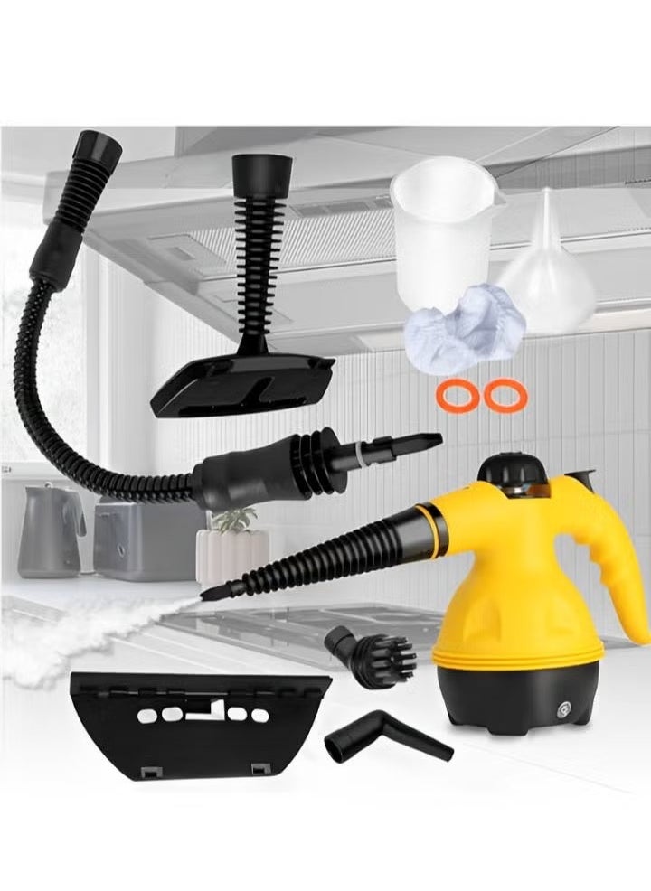 TIGER Portable Handheld Steam Cleaner – 1000W High-Temperature Multi-Surface Steamer with 9 Accessories for Home, Kitchen, Bathroom & More – Powerful, Versatile, Chemical-Free Cleaner for Floors, Tiles, Fabric & Grout – Compact & Easy to Use  - Image 1
