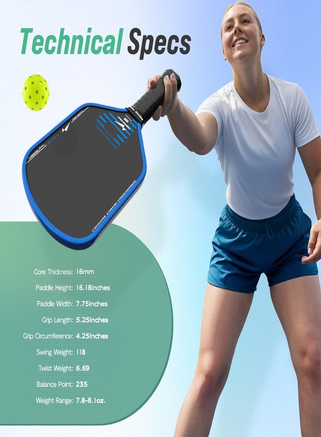 Warping Point Rhythm 16MM Pickleball Paddle, UPA-A Approved Carbon Fiber Paddle, Thermoformed Design with MaxCell Honeycomb Core, Design for Precision Control & Consistent Power - Image 5