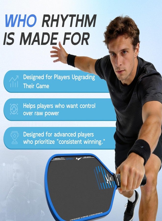 Warping Point Rhythm 16MM Pickleball Paddle, UPA-A Approved Carbon Fiber Paddle, Thermoformed Design with MaxCell Honeycomb Core, Design for Precision Control & Consistent Power - Image 4