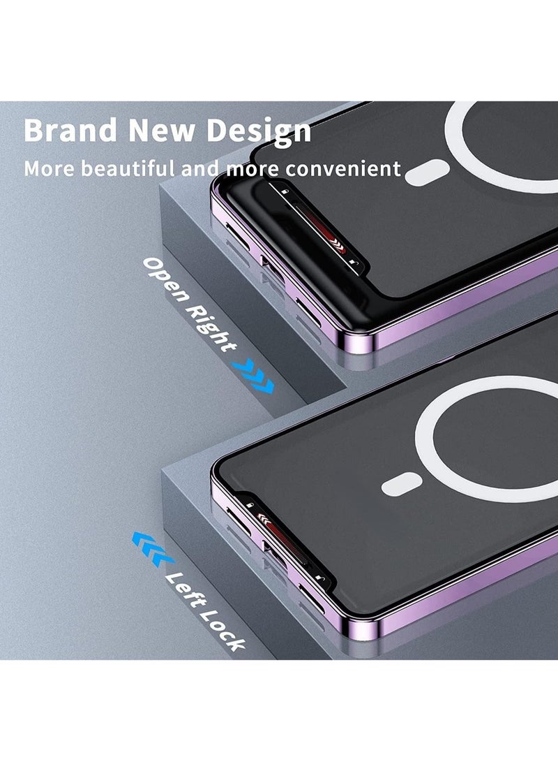 Galaxy Note 10 Plus, Compatible with Mag-safe Magnetic Adsorption Metal Bumper Back Translucent Matte PC Cover for Galaxy Note 10 Plus  - Image 2