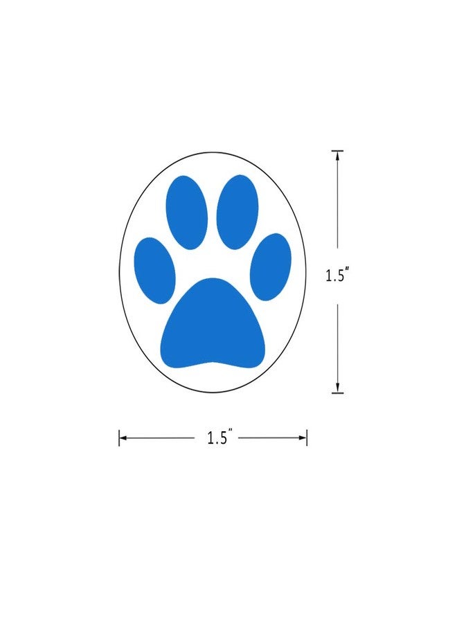 Hcode 1.5" Round Blue Bear Paw Print Stickers Dog Puppy Paw Stickers 500 Pieces per Roll (1 roll, Blue) - Image 3