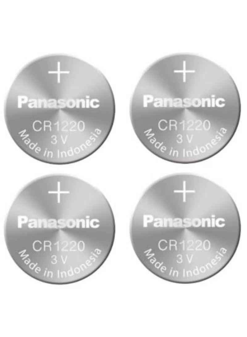 4-Pieces Panasonic CR1220 Lithium 3V Indonesia Batteries