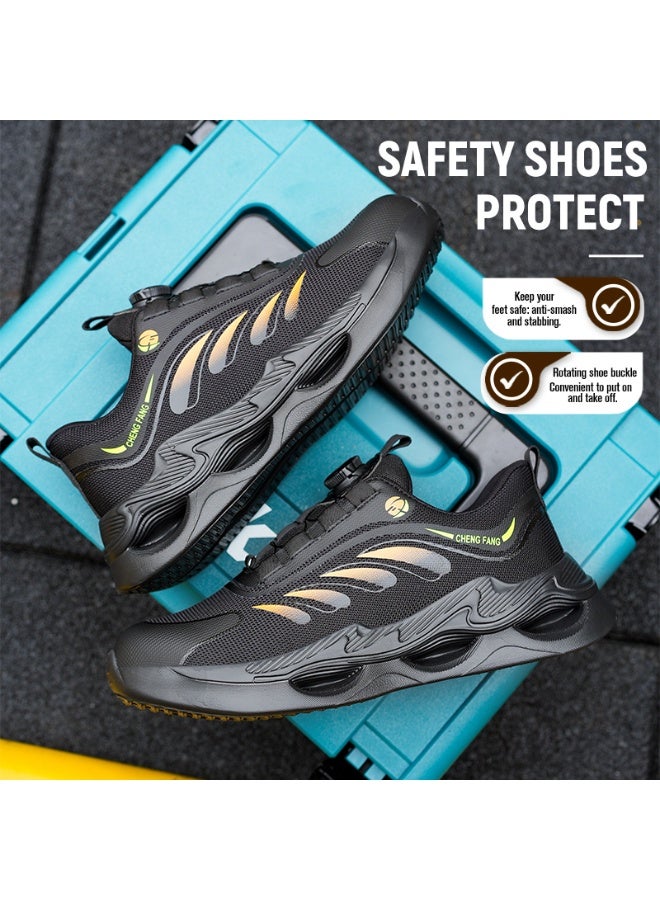 CFFHS Unisex Summer Safety Shoes with Steel Toe & Kevlar Midsole, Breathable & Lightweight Work Footwear - Image 1