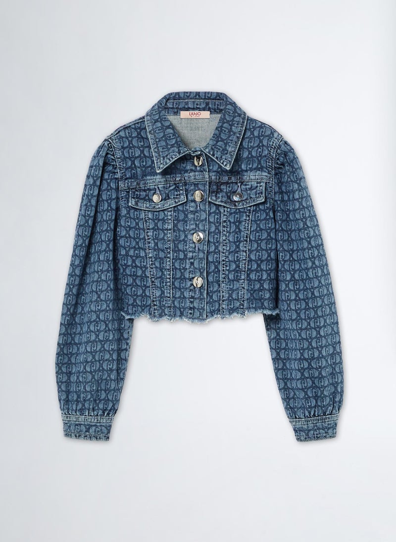 Liu Jo Denim Monogram Jacket - Image 1