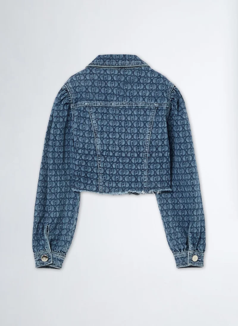 ليو جو Denim Monogram Jacket