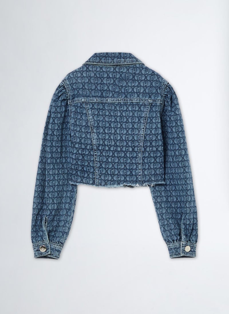 Liu Jo Denim Monogram Jacket - Image 2
