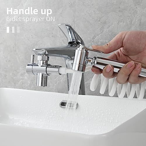 CIENCIA Tecmolog Sink Valve Diverter Faucet Splitter Brass Adapter 3 Way Faucet Diverter Valve, Sink Tap Replacement Part M22 X M24, Chrome, SBA021C - Image 4