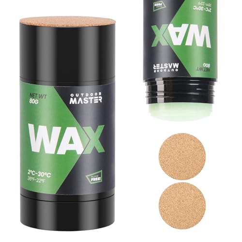 OutdoorMaster Update Rub-on Ski Snowboard Wax, 80g Universal Portable Cross-Country Wax for Universal Temperature, Easy Operation, Quick Waxing for Outdoors - Image 1