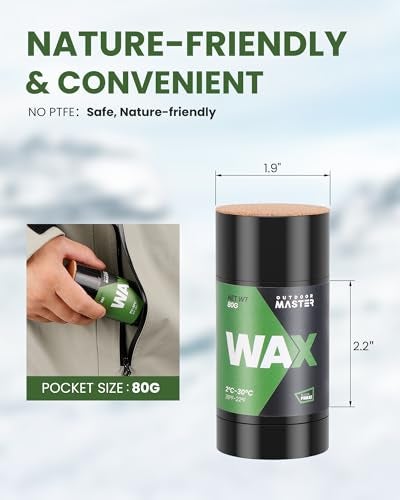 OutdoorMaster Update Rub-on Ski Snowboard Wax, 80g Universal Portable Cross-Country Wax for Universal Temperature, Easy Operation, Quick Waxing for Outdoors - Image 5