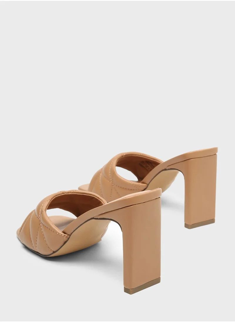 CALL IT SPRING Quilted Strap Heel Sandals
